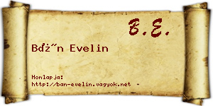 Bán Evelin névjegykártya